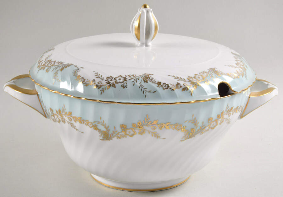Duchess Blue Green Tureen &  Lid by Royal Tettau-1