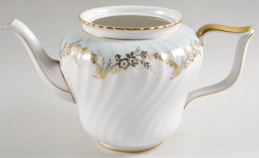 Duchess Blue Green Teapot No Lid by Royal Tettau-1