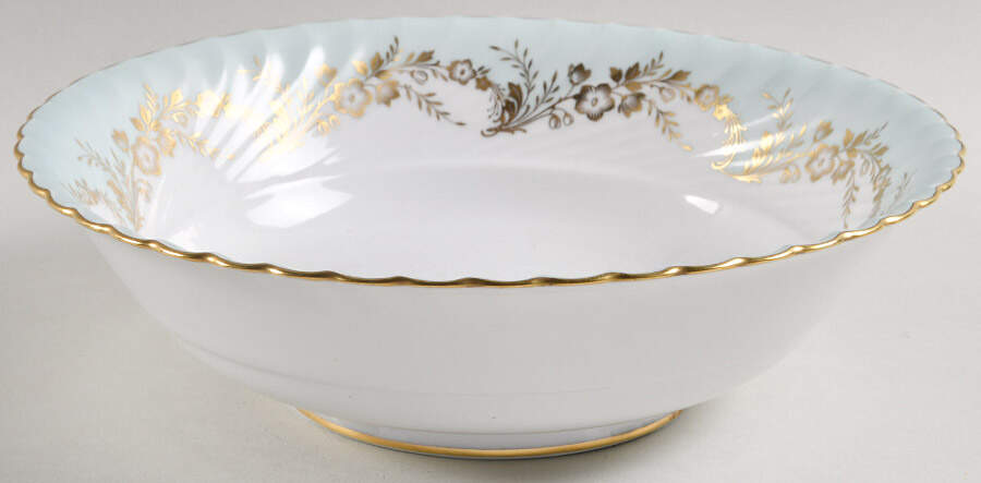 Duchess Blue Green 9" Round Vegetable Bowl by Royal Tettau-1
