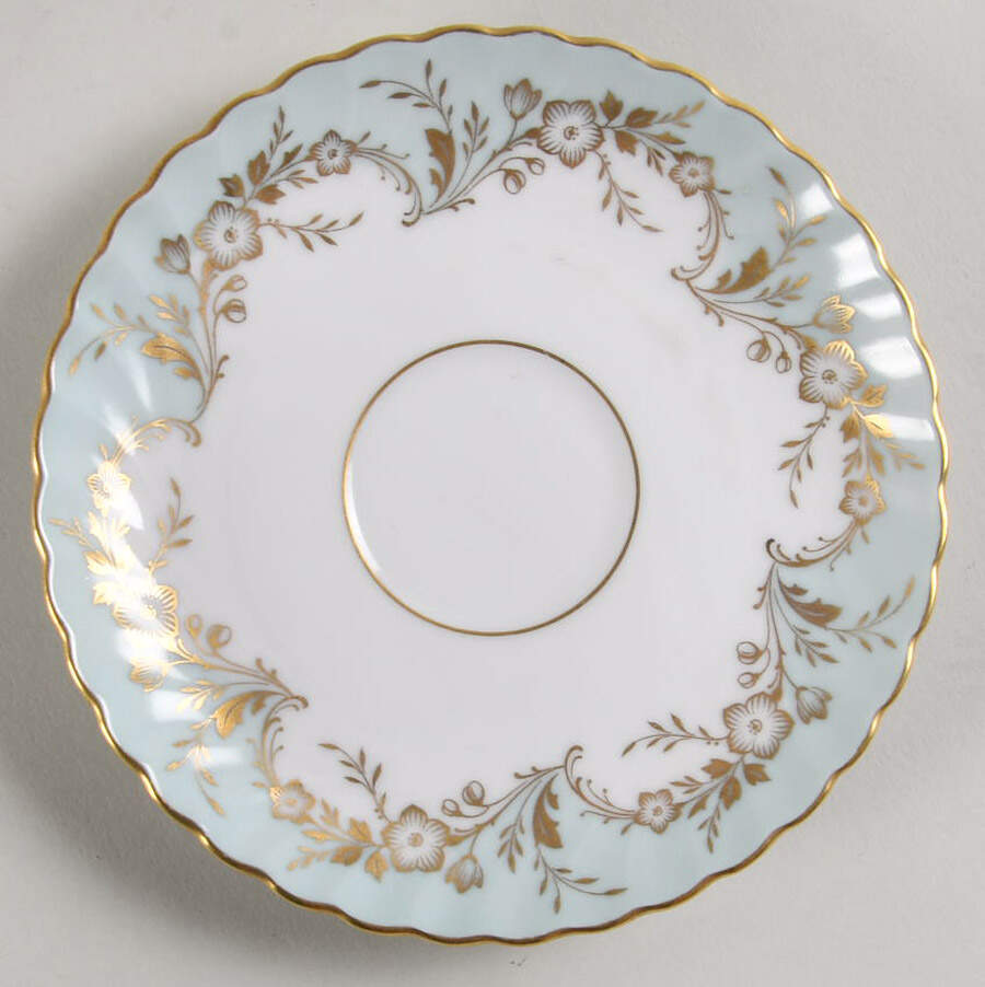 Duchess Blue Green Saucer for Demitasse Cup by Royal Tettau-1