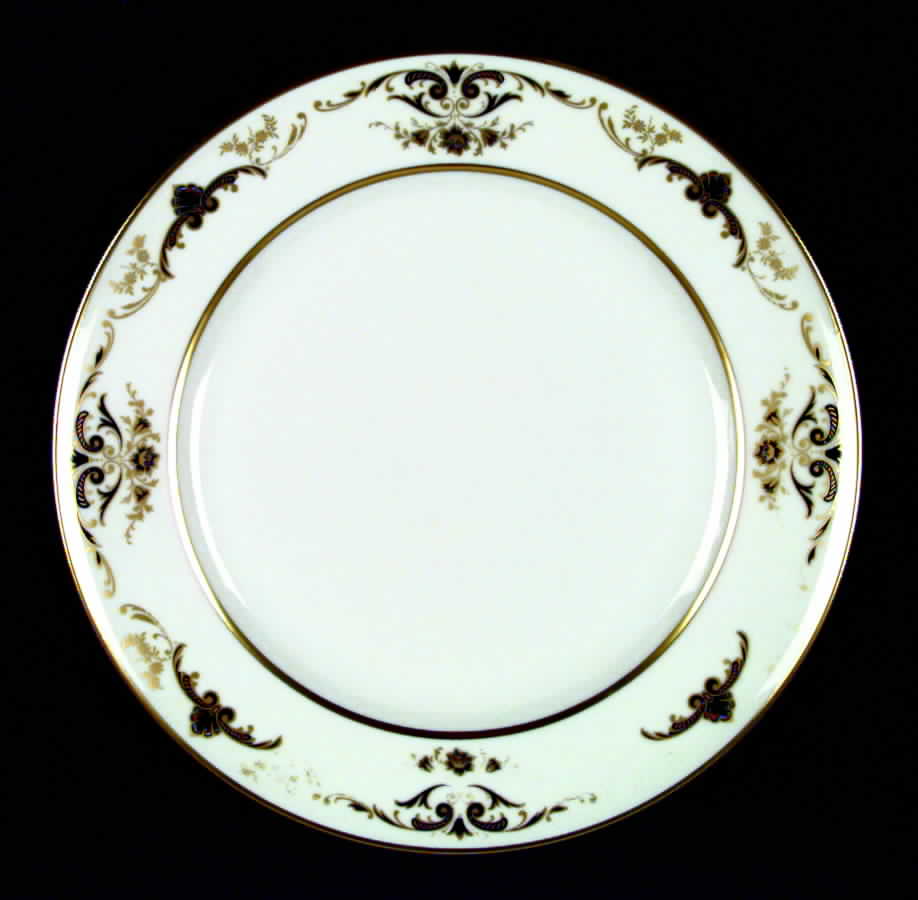 Duchess Black and Gold Dinner Plate by Royal Tettau-1