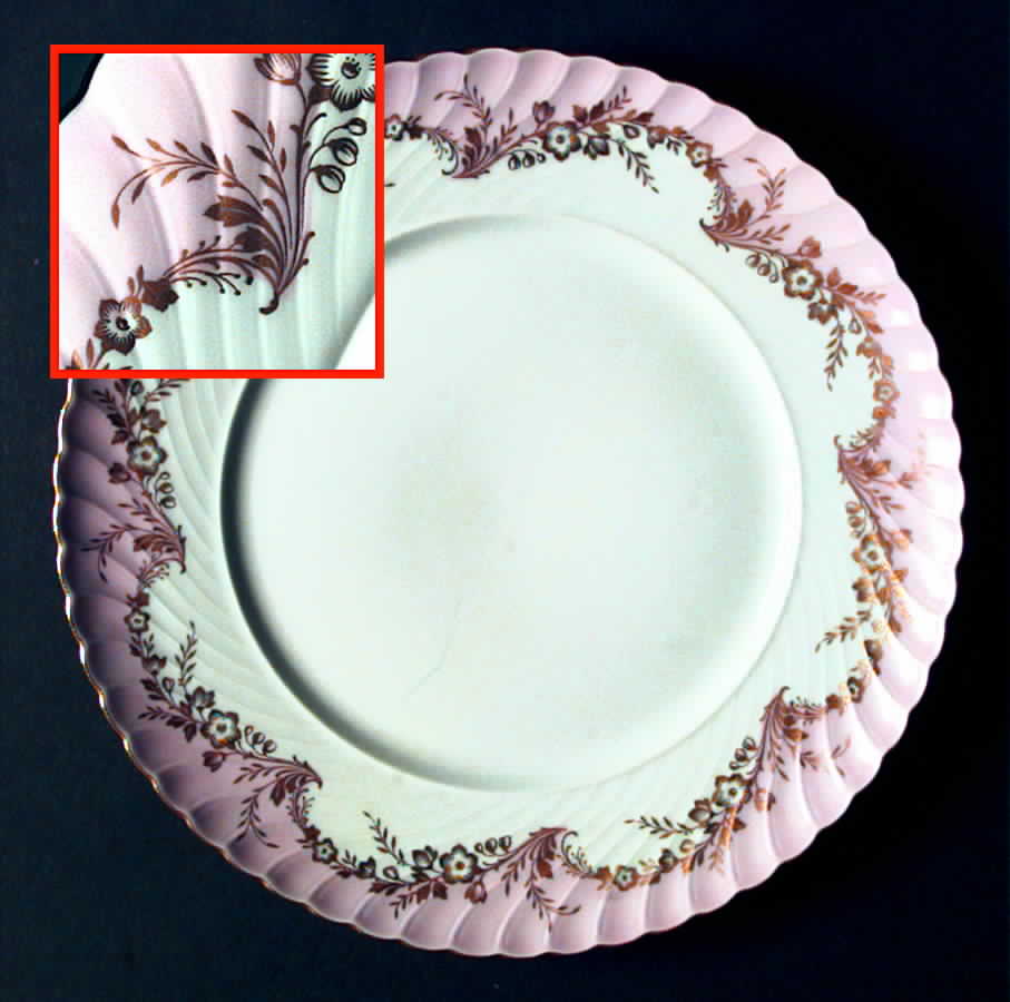 Duchess Pink Dinner Plate by Royal Tettau-1