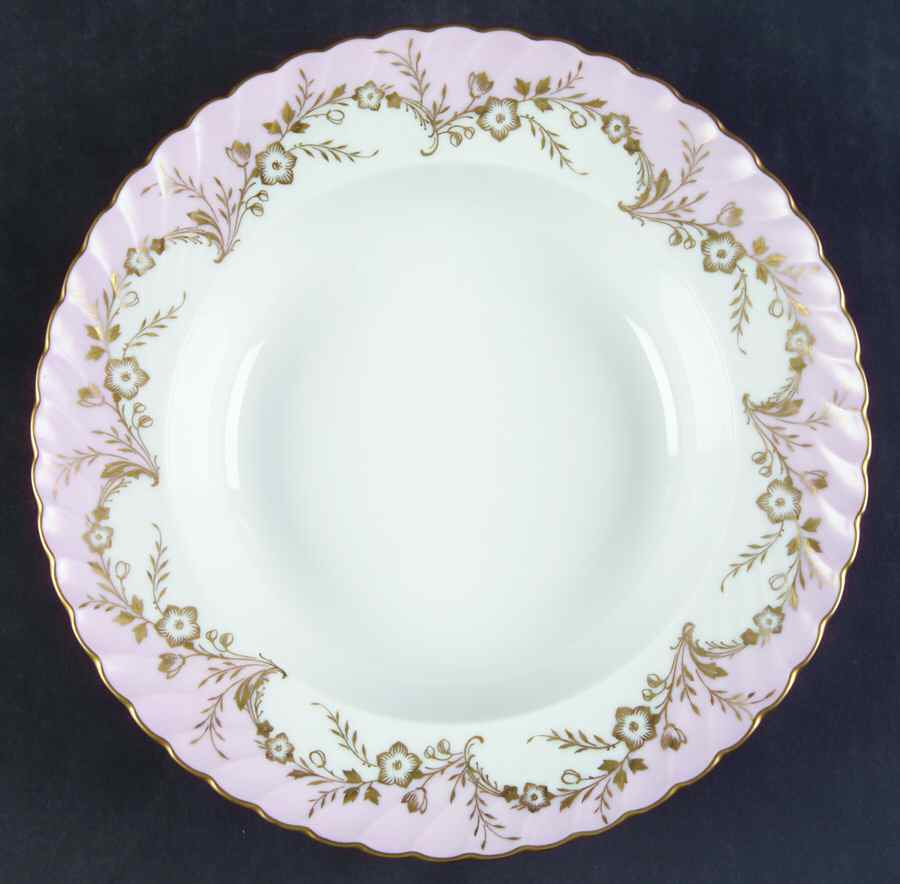 Duchess Pink Rim Soup Bowl by Royal Tettau-1