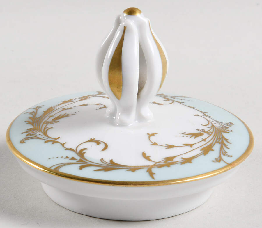 Elegance Blue Green (Gold Trim) Lid for Coffee Pot by Royal Tettau-1