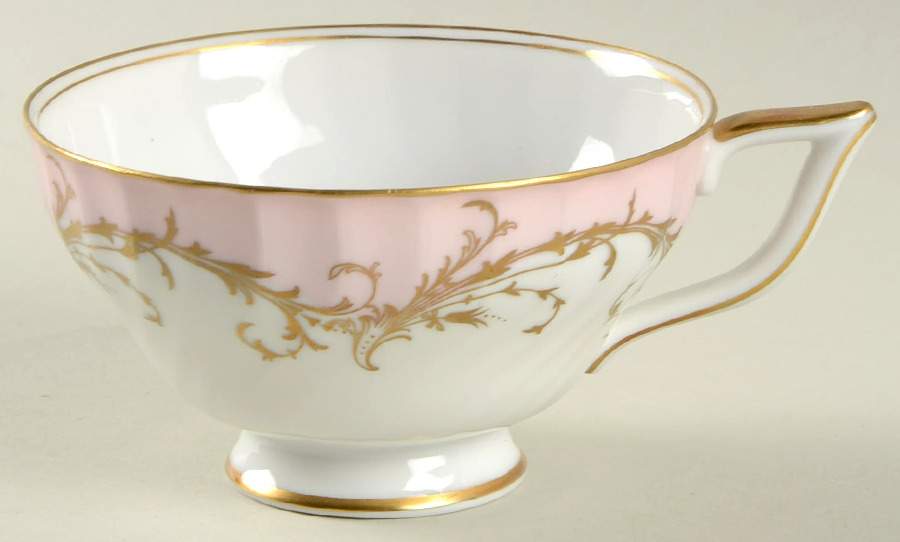 Elegance Rose (Pink, Gold Trim) Footed Cup by Royal Tettau-1