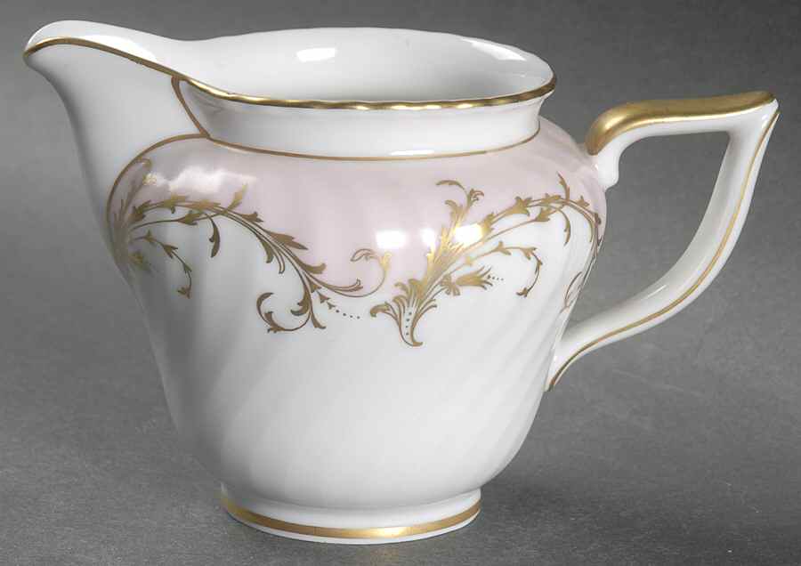 Elegance Rose (Pink, Gold Trim) Creamer by Royal Tettau-1