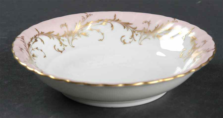 Elegance Rose (Pink, Gold Trim) Fruit/Dessert (Sauce) Bowl by Royal Tettau-1