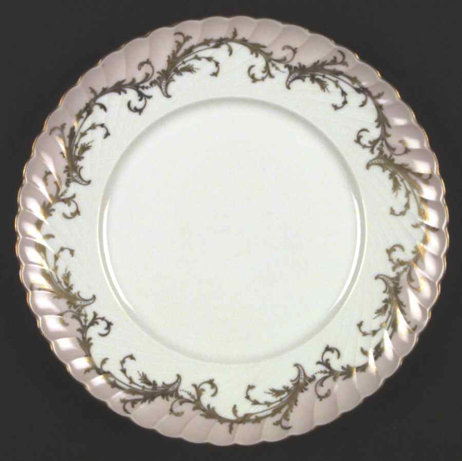 Elegance Rose (Pink, Gold Trim) Salad Plate by Royal Tettau-1