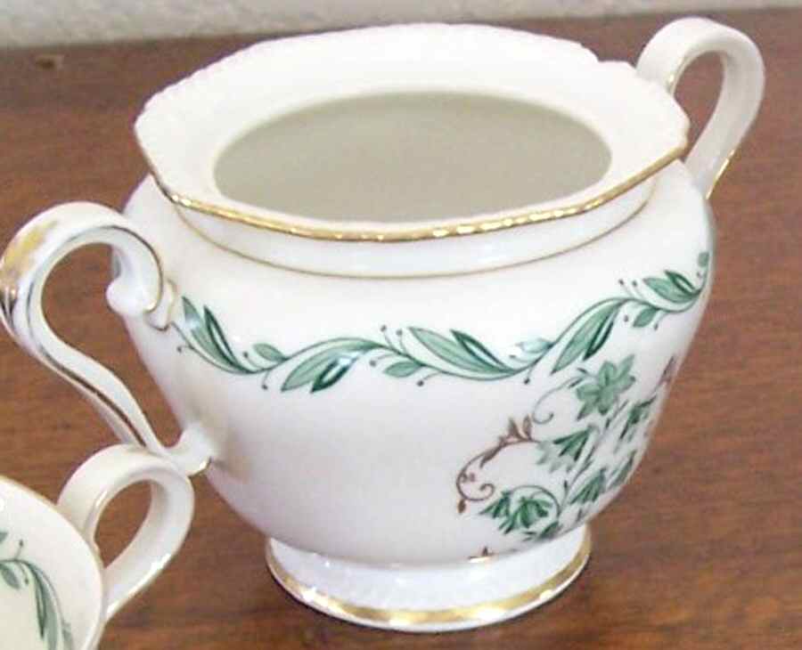 Emerald Sugar Bowl No Lid by Royal Tettau-1