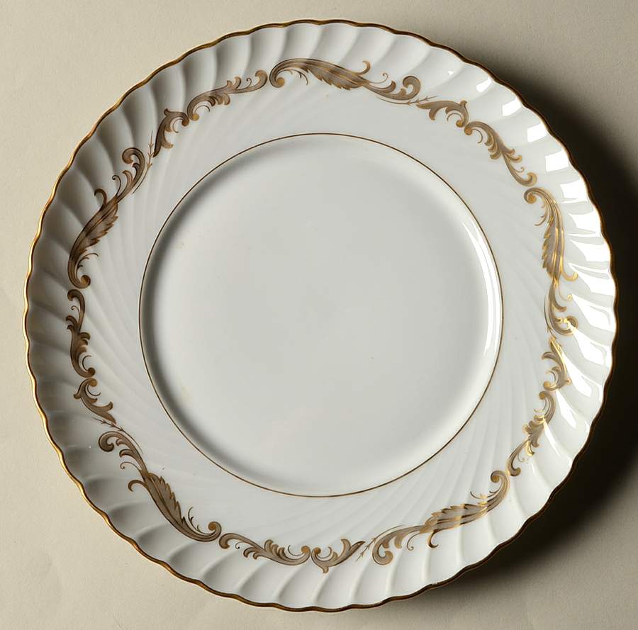 Essex Gray and Brown Salad Plate by Royal Tettau-1