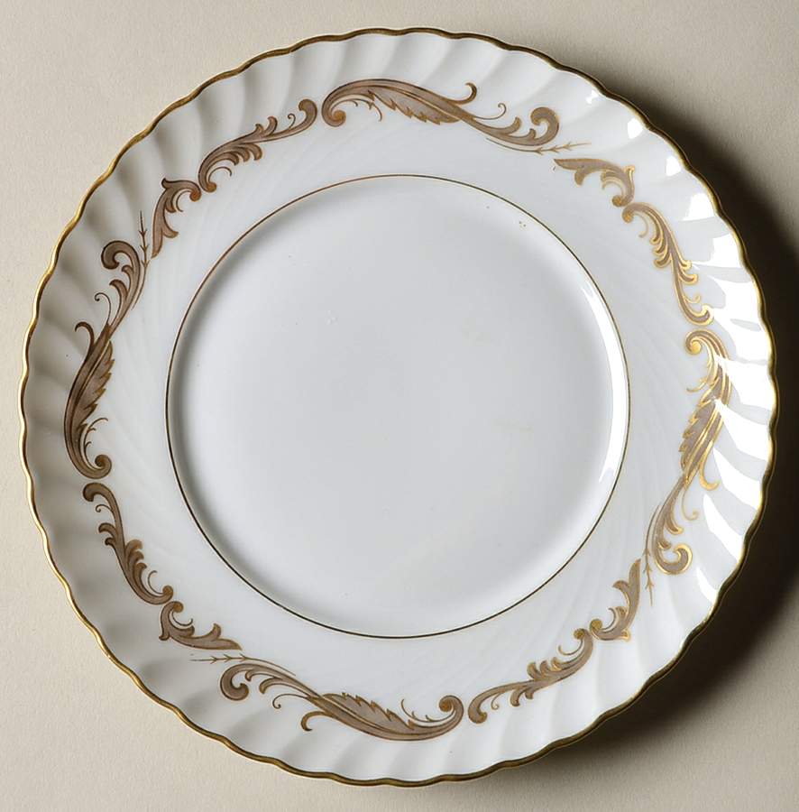 Essex Gray and Brown Bread & Butter Plate by Royal Tettau-1