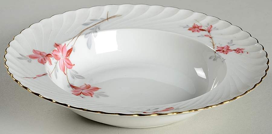 Fantasy (Gold Trim) Rim Soup Bowl by Royal Tettau-1