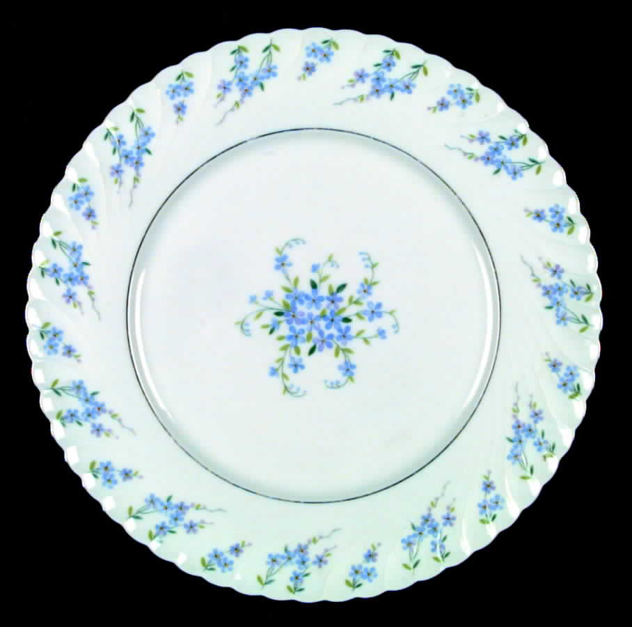 Forget Me Not Dinner Plate by Royal Tettau-1