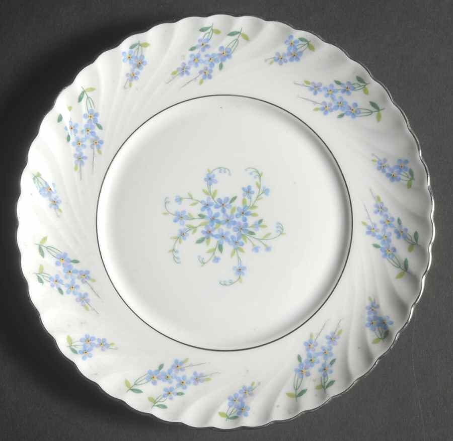 Forget Me Not Bread & Butter Plate by Royal Tettau-1
