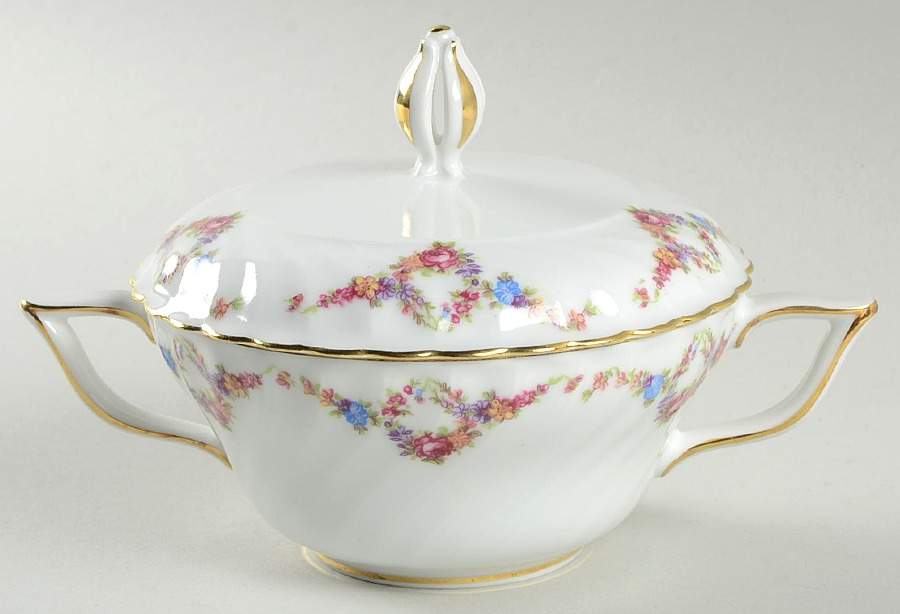 Garland Sugar Bowl & Lid by Royal Tettau-1
