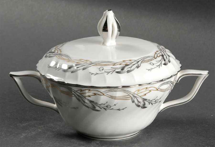 Golden Silver Sugar Bowl & Lid by Royal Tettau-1