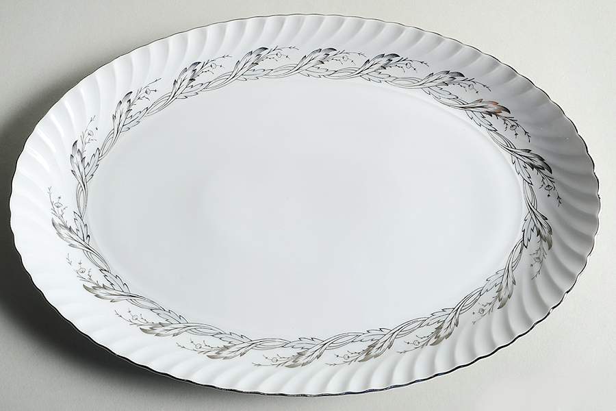 Golden Silver 13" Oval Serving Platter by Royal Tettau-1