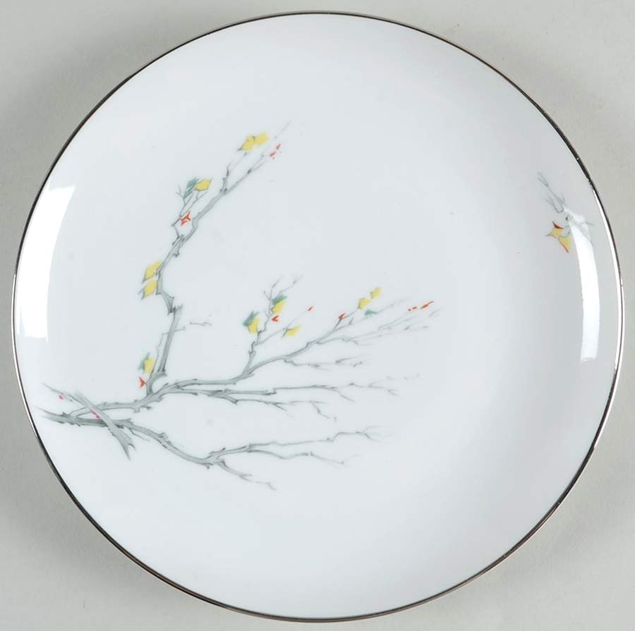 Gray Bark (Platinum Trim) Salad Plate by Royal Tettau-1