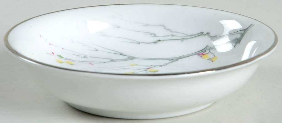 Gray Bark (Platinum Trim) Fruit/Dessert (Sauce) Bowl by Royal Tettau-1