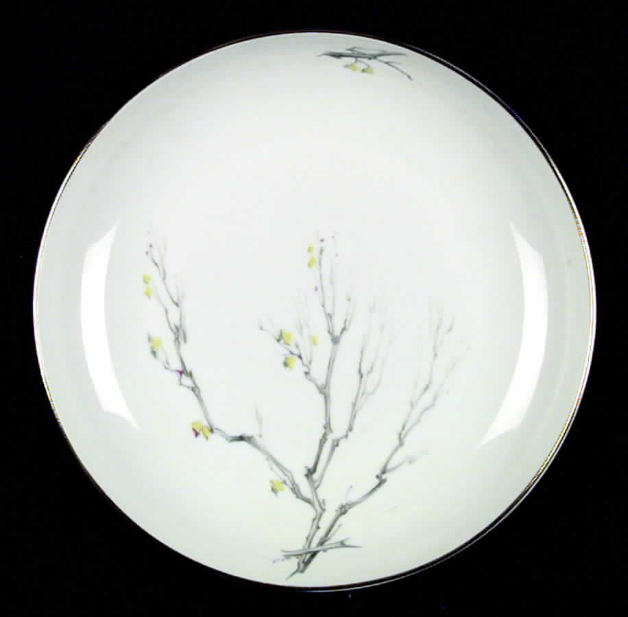 Gray Bark (Gold Trim) Salad Plate by Royal Tettau-1