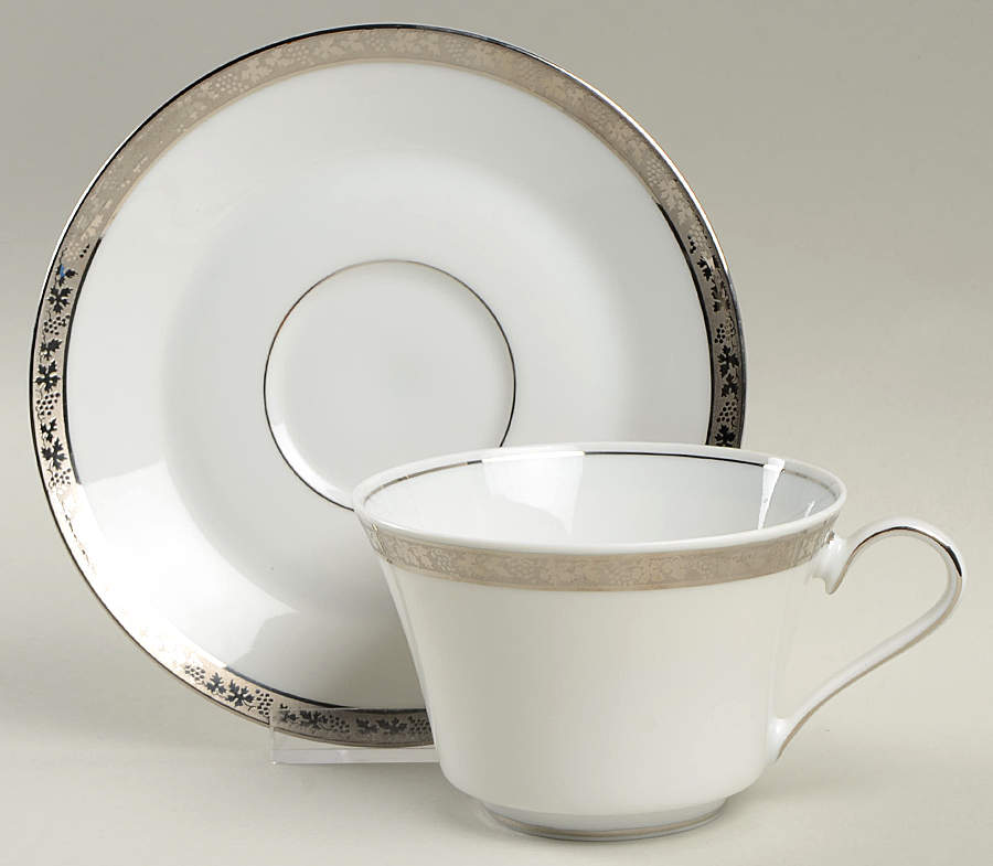 La Mer Footed Cup & Saucer Set by Royal Tettau-1