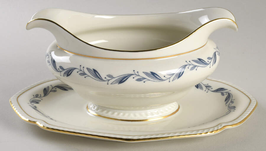Minuet Gravy Boat with Attached Underplate by Royal Tettau-1