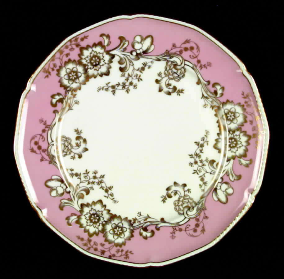 Old Brocade Pink Dinner Plate by Royal Tettau-1