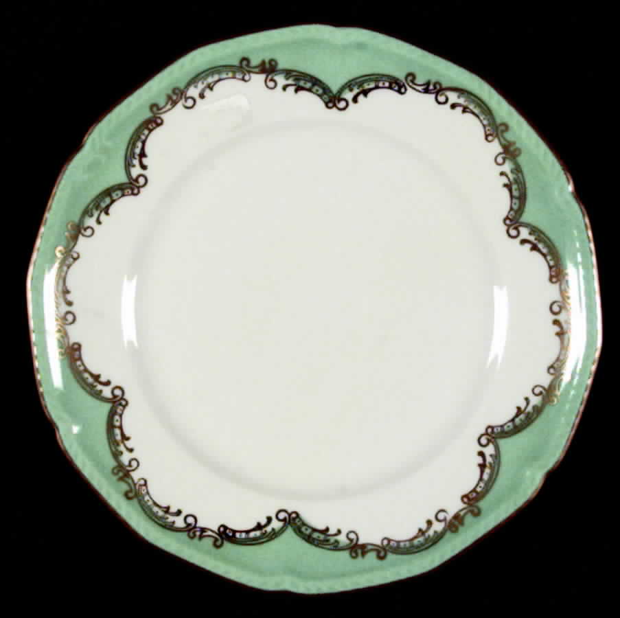 Patrician Blue Green Bread & Butter Plate by Royal Tettau-1