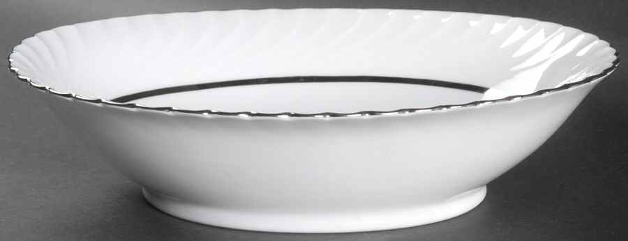 Platina 9" Oval Vegetable Bowl by Royal Tettau-1