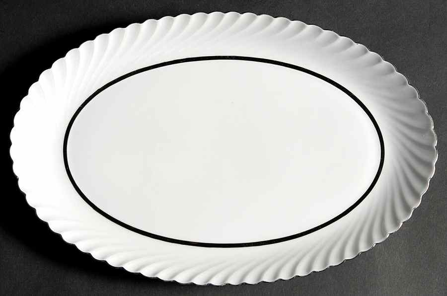 Platina 12" Oval Serving Platter by Royal Tettau-1
