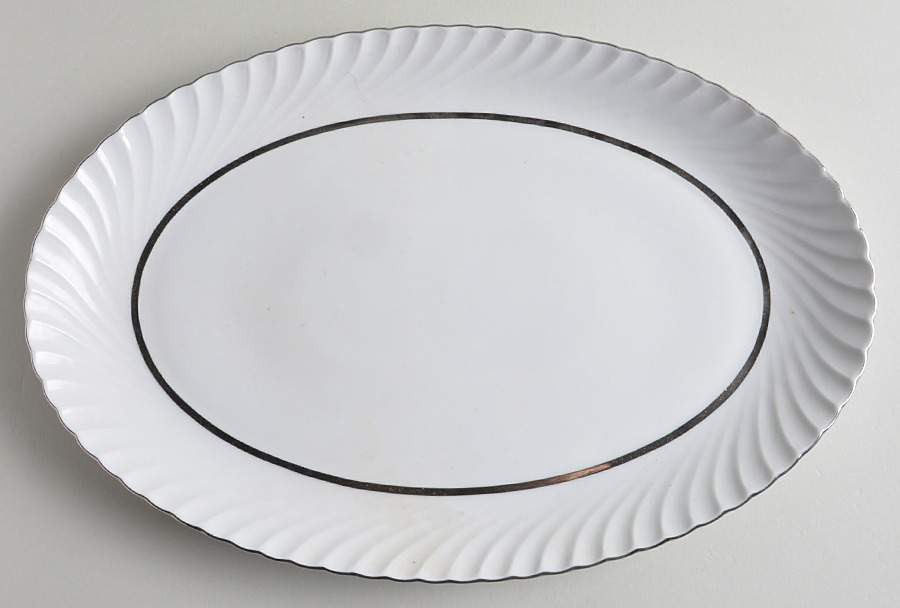 Platina 13" Oval Serving Platter by Royal Tettau-1