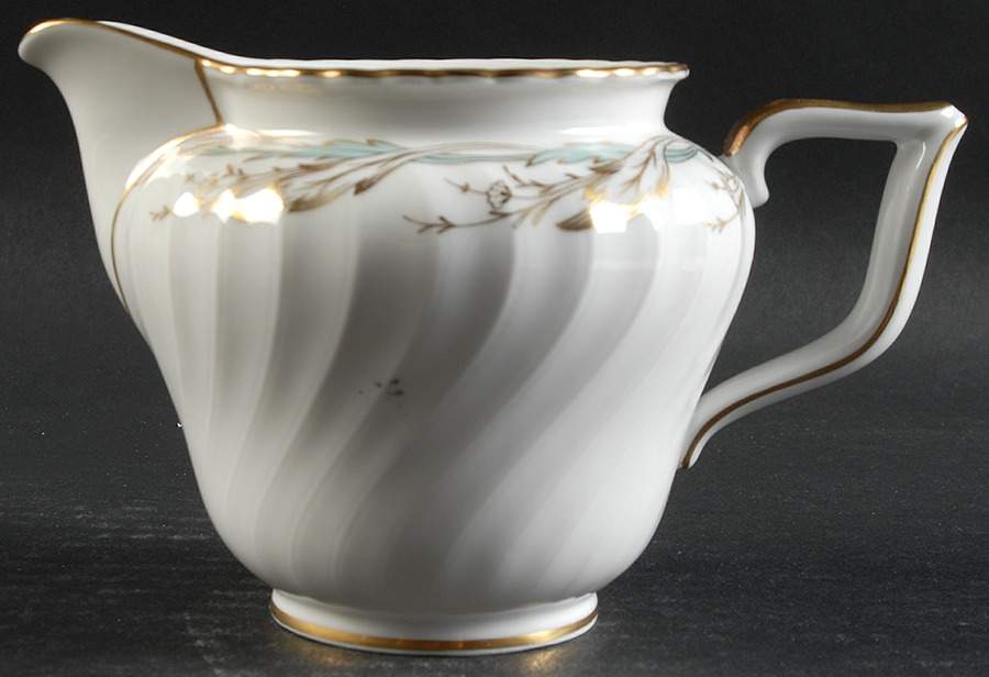 Princess Blue Green (Gold Trim) Creamer by Royal Tettau-1