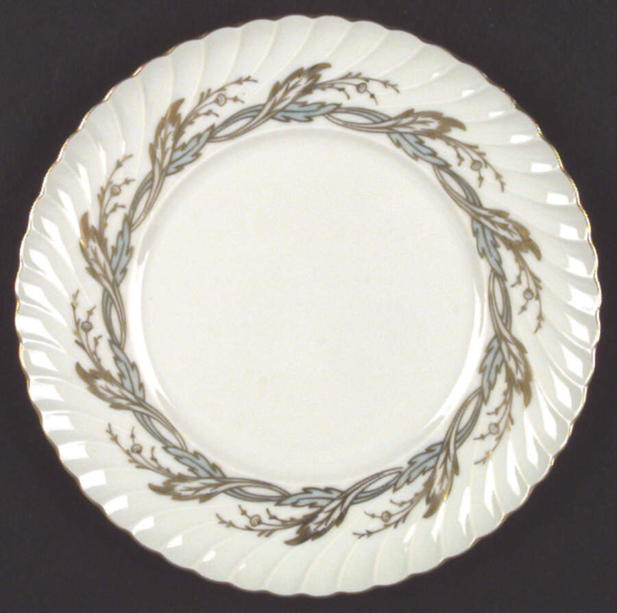 Princess Blue Green (Gold Trim) Salad Plate by Royal Tettau-1