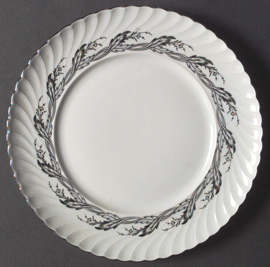 Princess Pearl Grey Dinner Plate by Royal Tettau-1