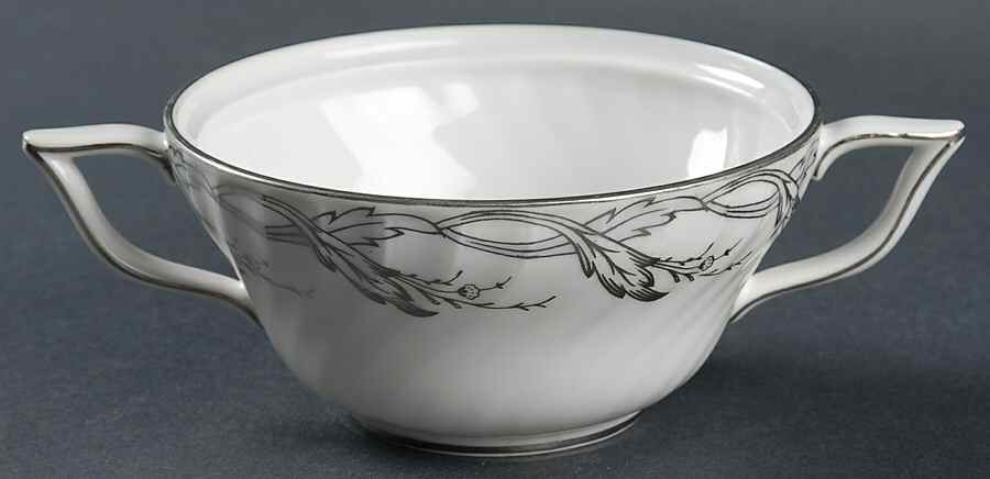 Princess Pearl Grey Sugar Bowl No Lid by Royal Tettau-1