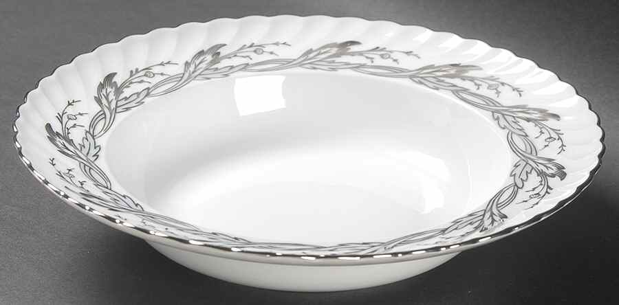 Princess Pearl Grey Rim Soup Bowl by Royal Tettau-1