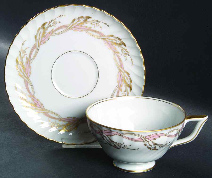 Princess Rose and Gold Footed Cup & Saucer Set by Royal Tettau-1