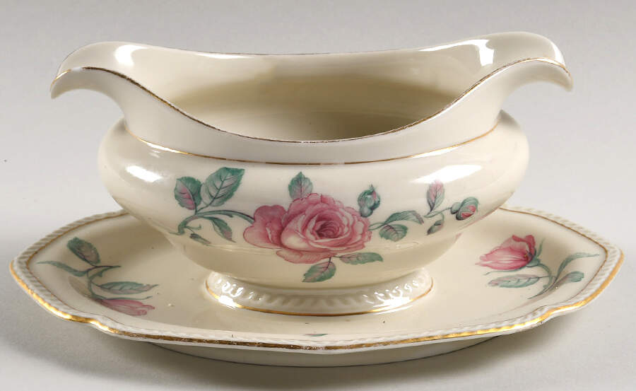 Puritan Gravy Boat with Attached Underplate by Royal Tettau-1