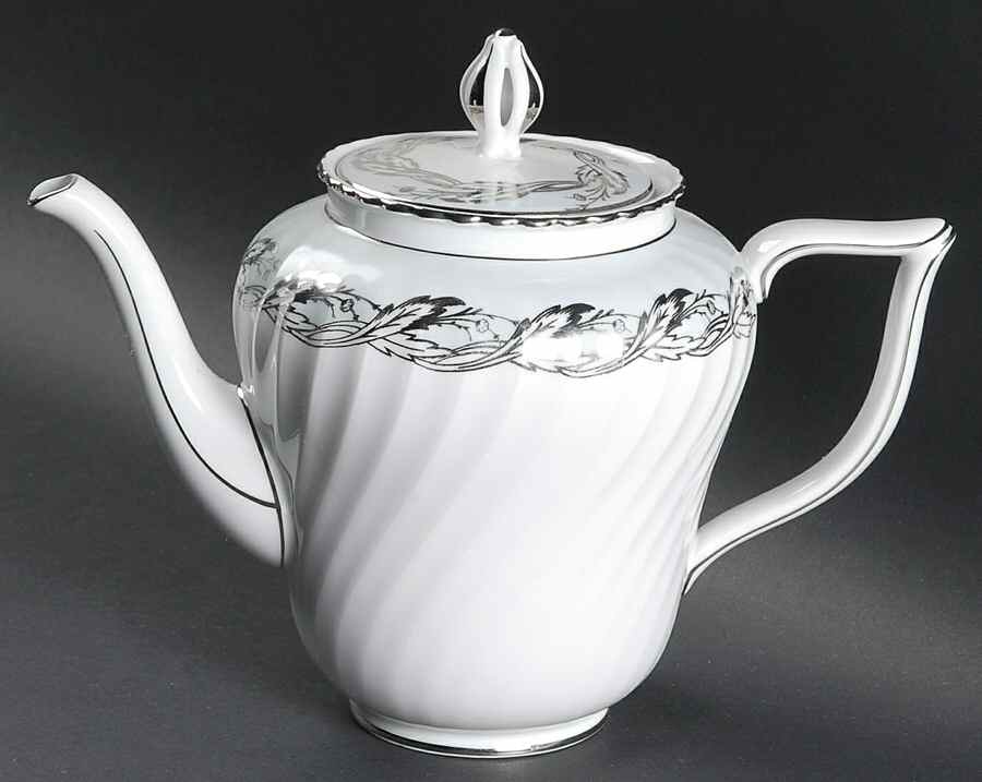 Regal Pearl Grey Coffee Pot & Lid by Royal Tettau-1