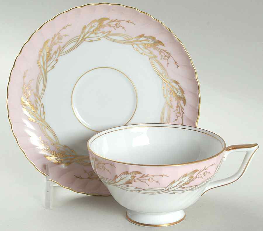 Regal Rose Footed Cup & Saucer Set by Royal Tettau-1