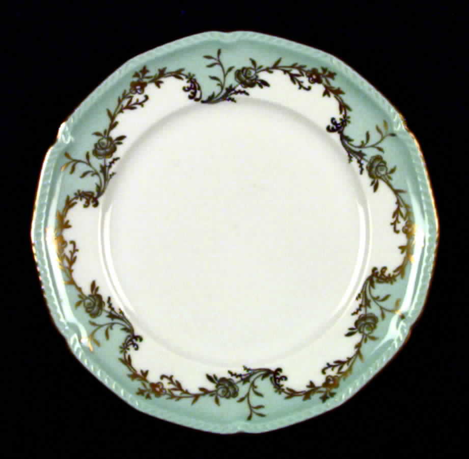 Regency Blue Green Bread & Butter Plate by Royal Tettau-1