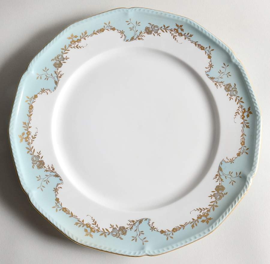 Regency Blue Green Dinner Plate by Royal Tettau-1