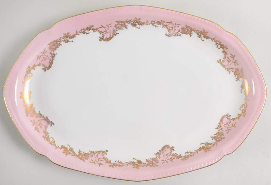 Regency Pink 13" Oval Serving Platter by Royal Tettau-1