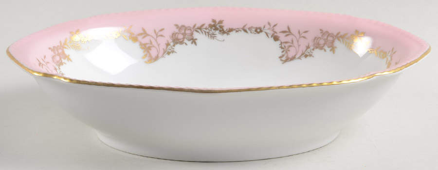 Regency Pink 9" Oval Vegetable Bowl by Royal Tettau-1