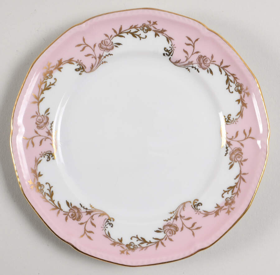 Regency Pink Bread & Butter Plate by Royal Tettau-1
