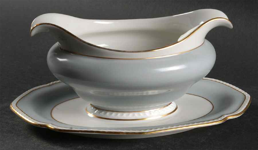 Romance Gravy Boat with Attached Underplate by Royal Tettau-1