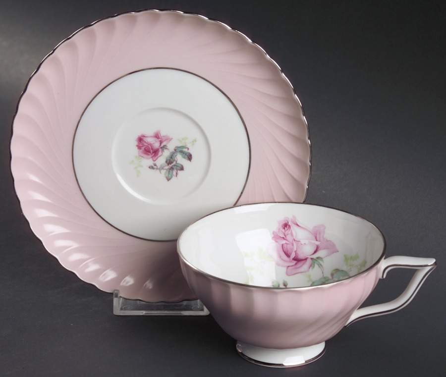 Rosarita Footed Cup & Saucer Set by Royal Tettau-1