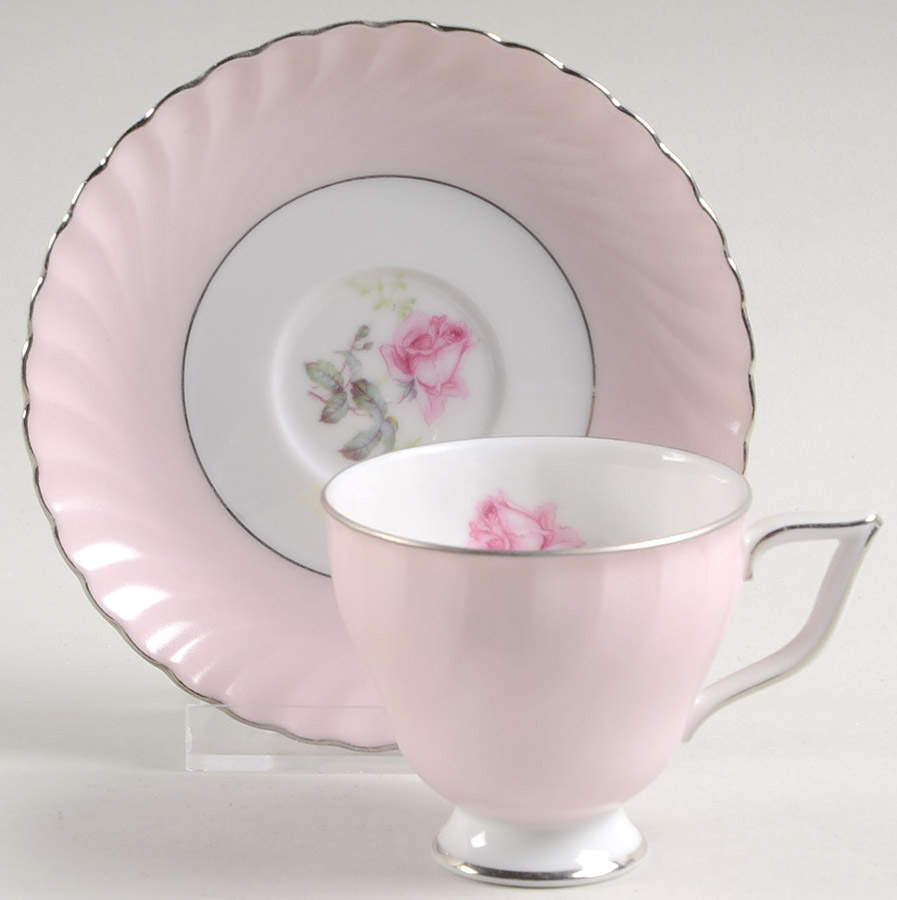 Rosarita Footed Demitasse Cup & Saucer Set by Royal Tettau-1