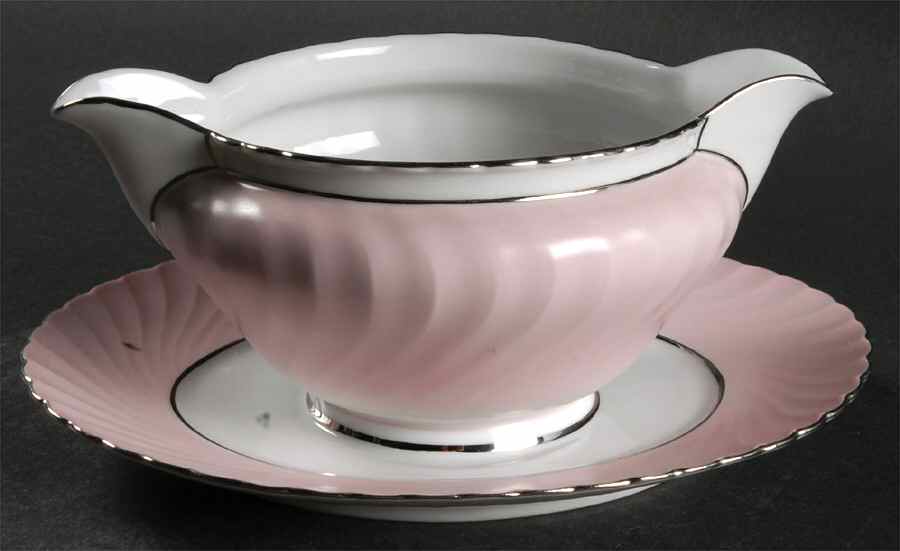 Rosarita Gravy Boat with Attached Underplate by Royal Tettau-1