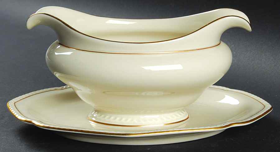 ROT105 Gravy Boat with Attached Underplate by Royal Tettau-1